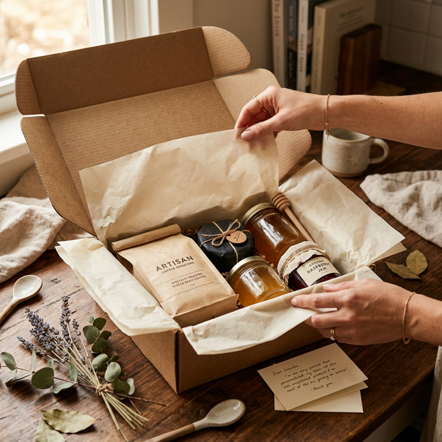 Caixa do Clube da Reserva com produtos artesanais selecionados