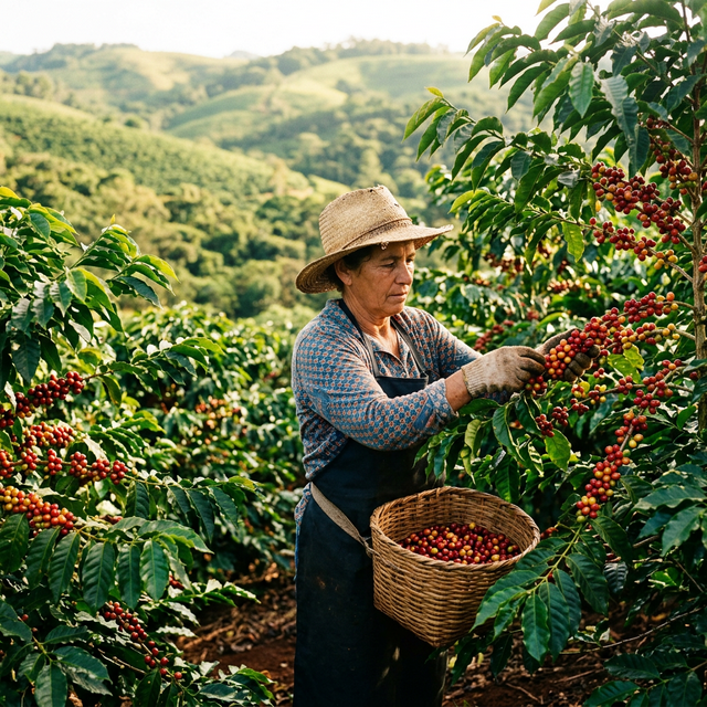 Colheita artesanal de café no Norte Pioneiro do Paraná